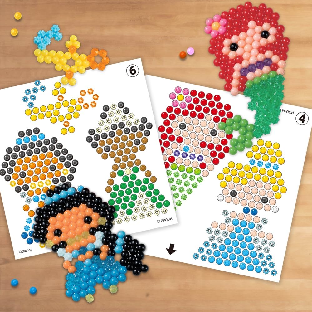 Aquabeads Disney Princess Creation Cube, Complete Arts & Crafts Bead Kit for Children - Over 2,500 Beads & Display Stand The Create Belle, Ariel, Tiana, Rapunzel and More, Multicolor (31773)