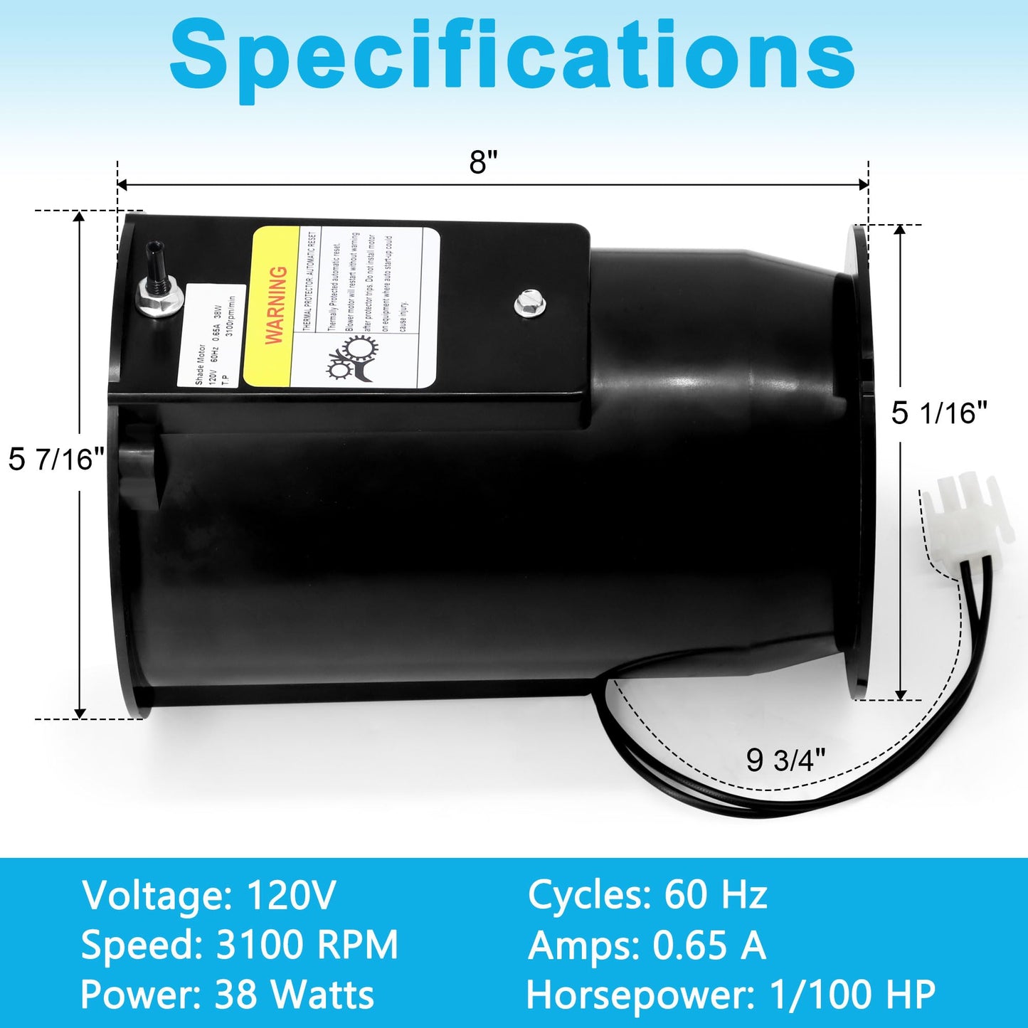 Hipoilk 903404 Draft Inducer Furnace Blower Motor for Nordyne, Nortek, Intertherm, Miller, Gibson, Packard Draft Inducer 65404 Furnace Parts