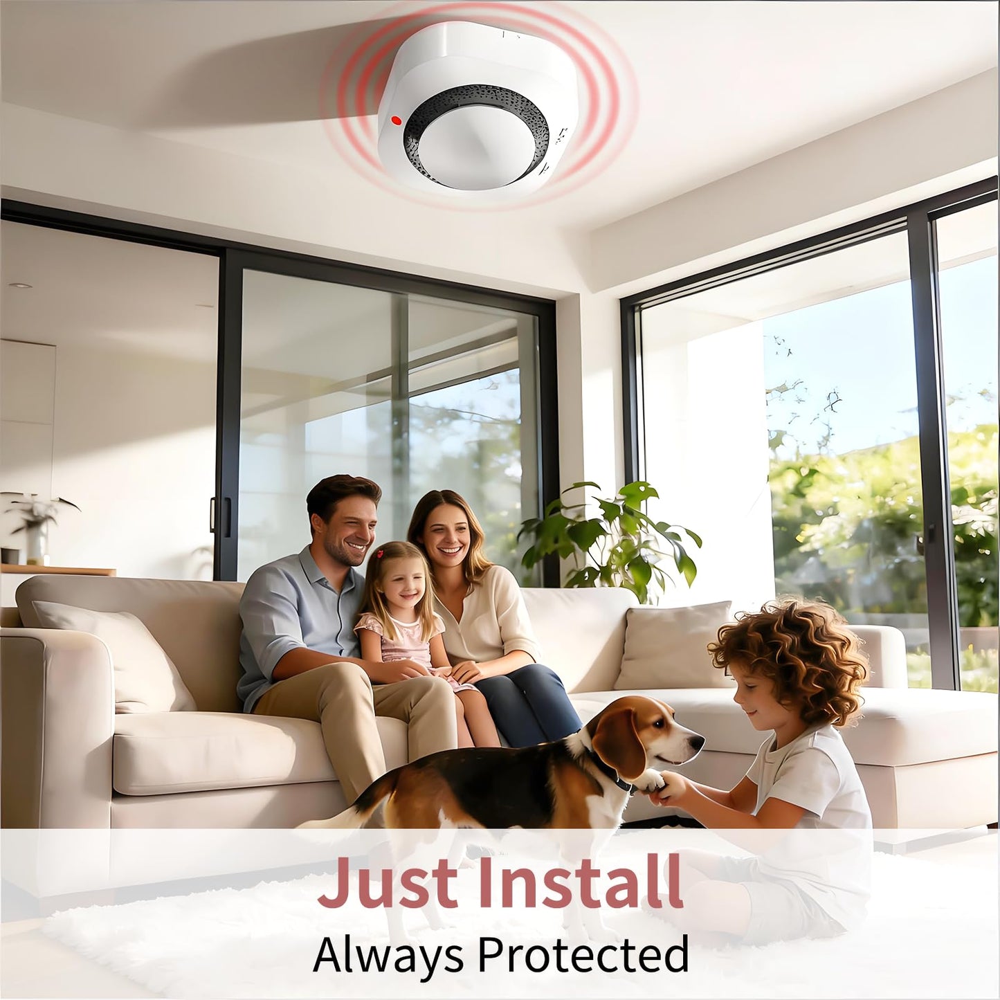 WARROXIDE Smoke Detectors for Home,Photoelectric Wireless Fire Alarms Replaceable Battery Powered,Portable Smoke Alarm with Test/Mute Button,Attic Smoke Detector,6 Pcs(Battery Not Included)