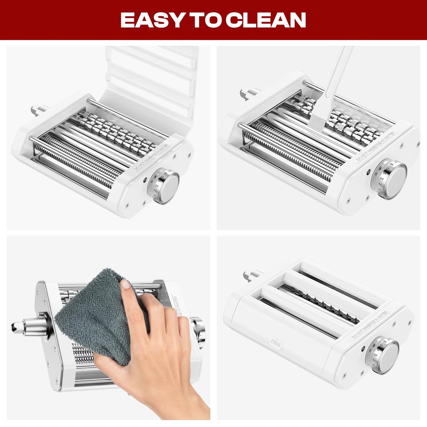Pasta Attachment for KitchenAid Stand Mixer, 3 in 1 Set Pasta Maker KitchenAid Attachment Includes Spaghetti Cutter, Pasta Sheet Roller and Fettuccine Cutter, Attachment for Kitchenaid Mixers