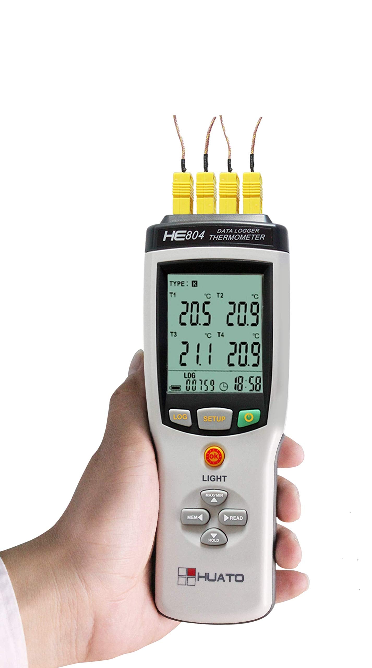 5pcs Pack High Accuracy K Type Mini-Connector Thermocouple Temperature Probe Sensor, 1 Meter Long Measure Range -200°C~260°C (-328°F~500°F)