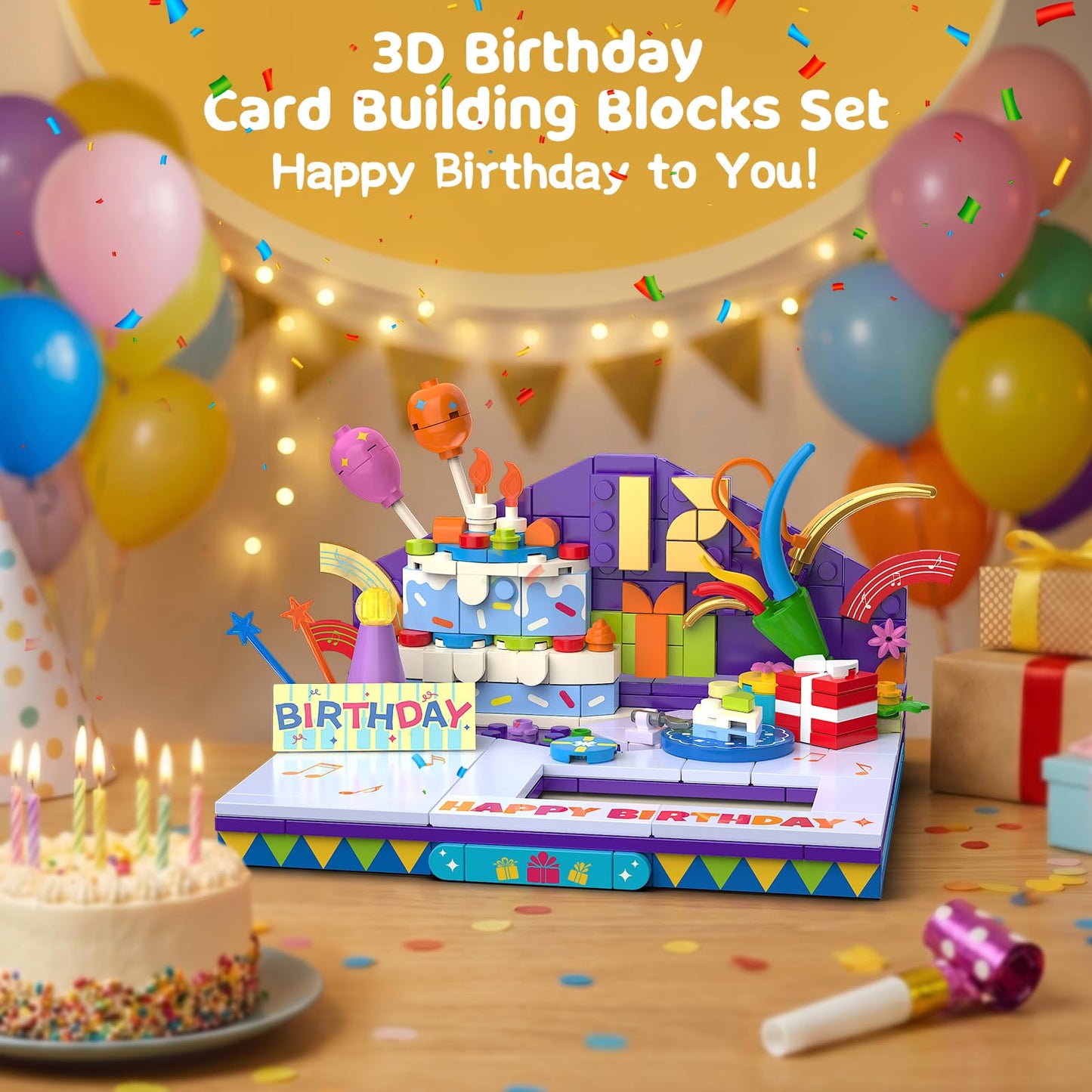 JAKI Building Block Birthday Cards 3D Birthday Cards