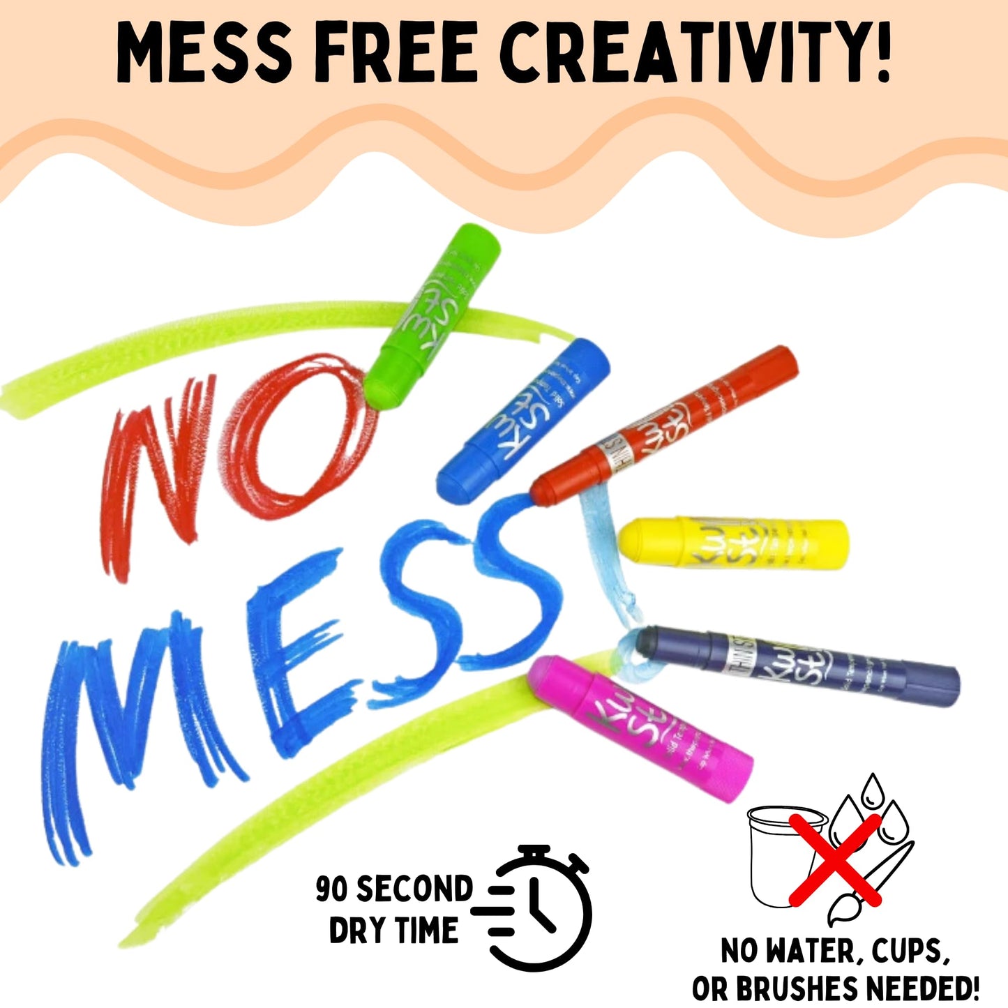 The Pencil Grip Kwik Stix Master Art Set 60 Colors, Includes Classic, Metallic, Neon, Jewel, Pastel and Earth Colors, TPG-690