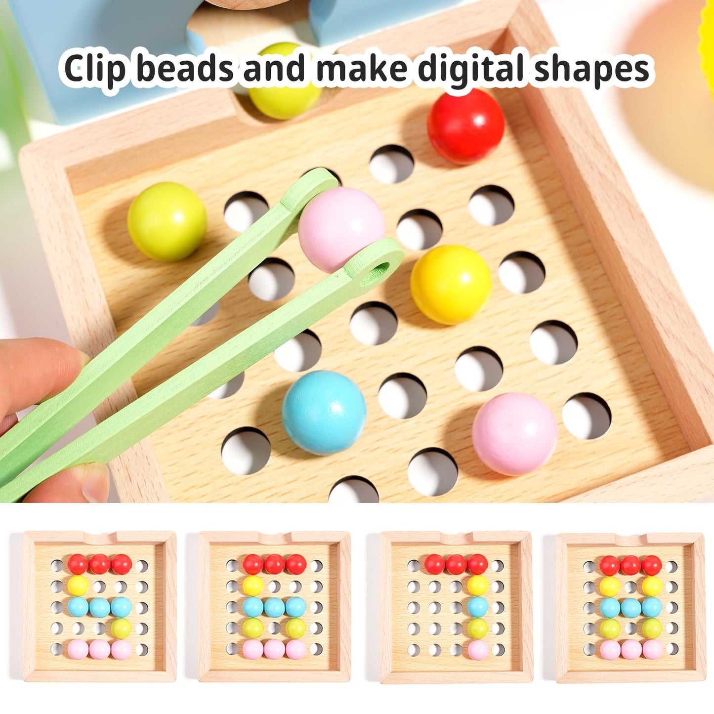 QimuMku 9.6 Inch Wooden Chewing Gum Machine for 3 4 5 Year Old Kids Sensory Toys for 4-8 Year Old Kids Preschool Learning Toys for 4-8 Years Old Kids