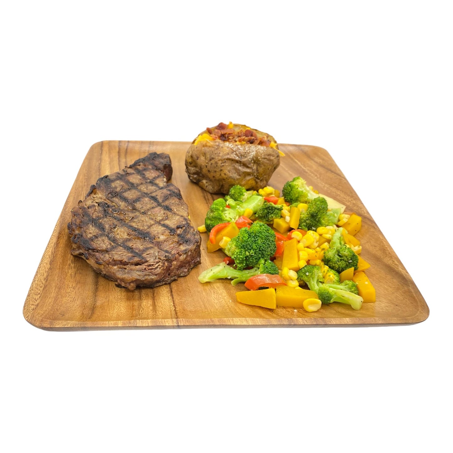 WRIGHTMART Acacia Wooden Plates – Set of 4, 10 Inch Square Rustic Wood Platters – for Food, Dining, BBQ Parties & Picnics, Durable, Handcrafted to Last, Joint Free, Continuous Beautiful Grains