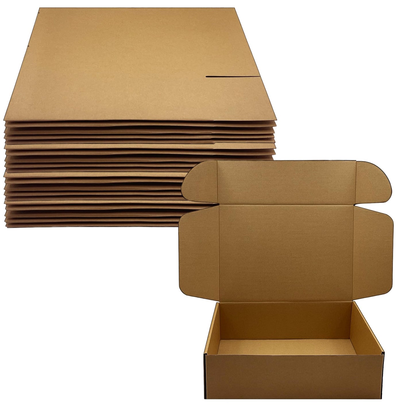 13 x 9 x 4 inch Shipping Boxes Set of 20， Brown Corrugated Cardboard Box Mailer Boxes for Packaging Small Business Shipping，Mailing Boxes Bulk for Birthday Wedding Party Book Literature Gift Giving