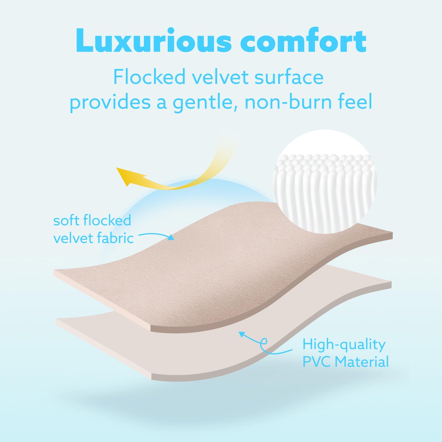 SLOOSH Inflatable Tanning Pool Lounger Float,72" x 65" Pool Floats Adult with Pillow,Luxury Fabric Large Suntan Tub Raft Floatie,Sunbathing Bed Lounge for Water Blow Up Party Gifts,Champagne
