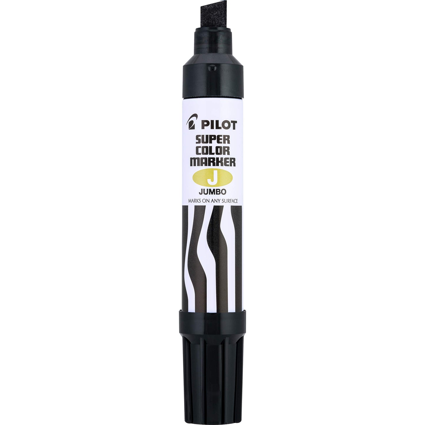 Pilot Super Color Jumbo Refillable Permanent Markers, Black Ink, Jumbo Permanent Markers, 12-Pack