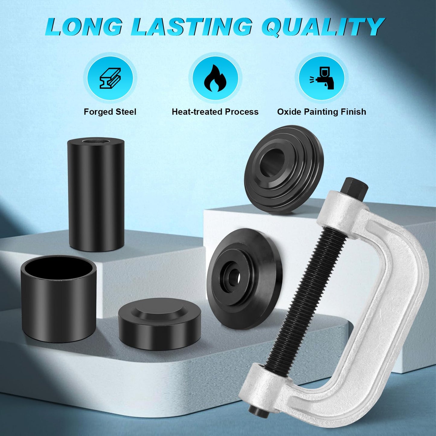 Nilight Ball Joint Press kit with 4x4 Adapters, Ball Joint Remove and Install Tools, 10 PCS Ball Joint Service Kit for Most 2WD and 4WD Cars and Light Trucks