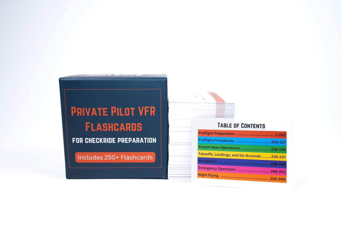 Private Pilot VFR Flashcards for Checkride Oral Exam Preparation - 260 Cards Covering Essential Aviation Topics