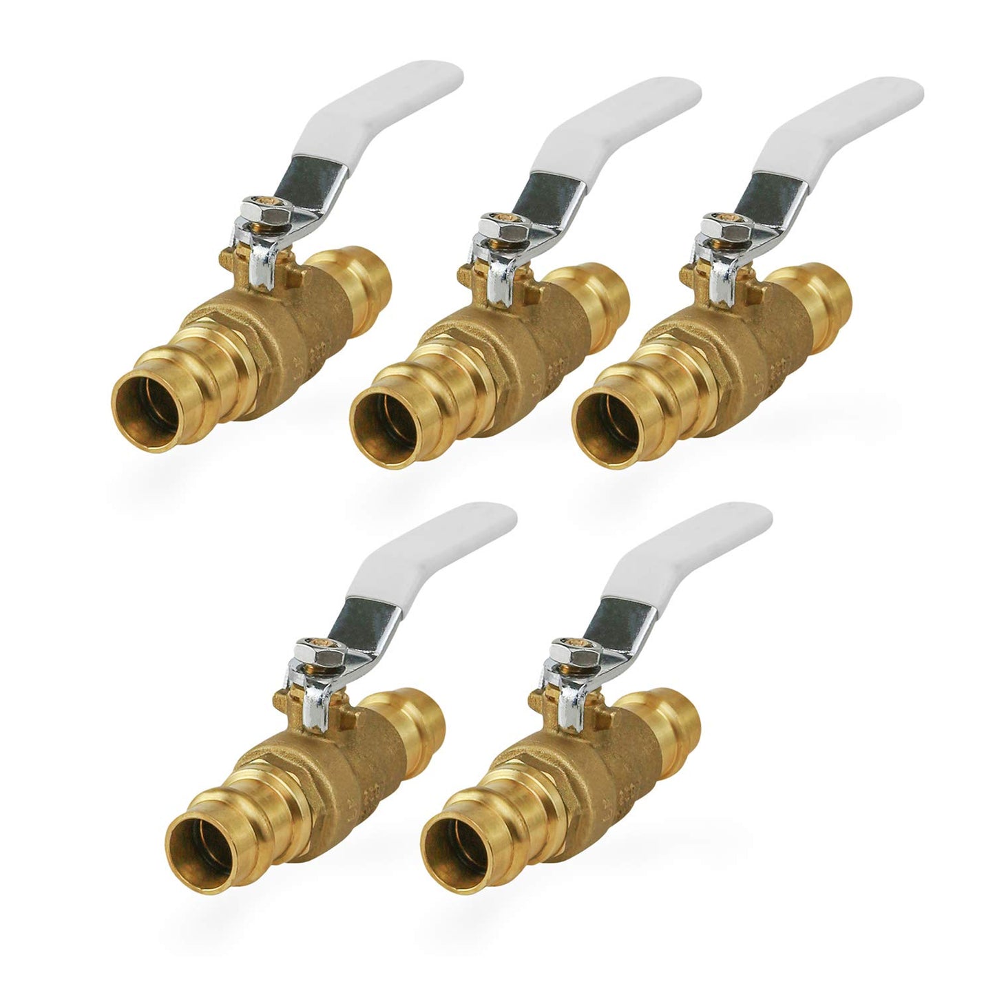 Midline Valve 932VLV034-5 Premium Press Ball Valve with 3/4 in. Connections, Brass (Pack of 5)