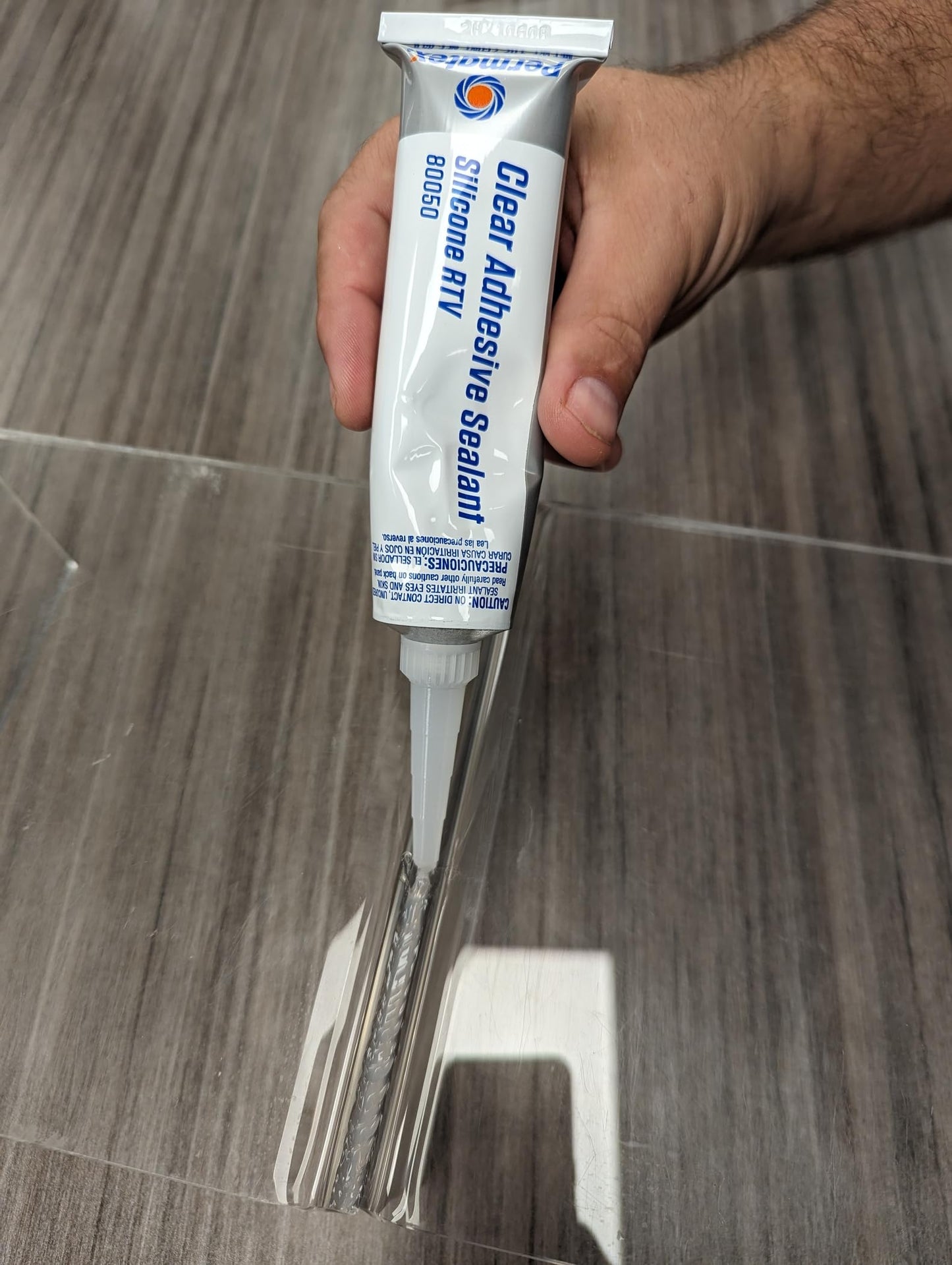 Permatex 80050-12PK Clear RTV Silicone Adhesive Sealant, 3 oz. (Pack of 12)