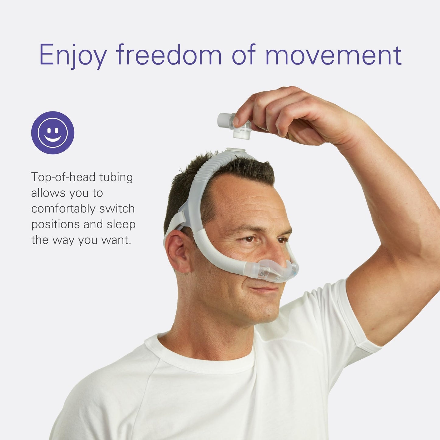 ResMed AirFit N30i Standard Frame - For Nasal CPAP Mask - Replacement CPAP Accessories - QuietAir Technology - Without Headgear - Wide Cushion