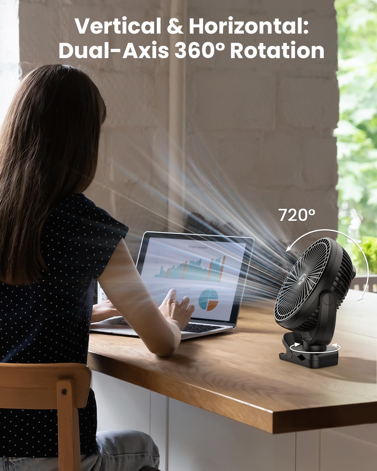AVAVO 40000mAh Clip on Fan for Golf Cart, 150H Working Time Portable Rechargeable Fans with LED Timers - 8-Inch Battery Powered Fan for Travel Indoor Desk Tent, Golf Accessories Gifts for Men Dad Him
