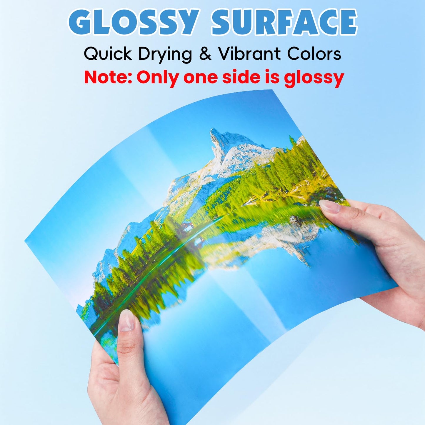 600 Sheets Glossy Photo Paper, 8.5in x 11in Inkjet Photo Printer Paper, Picture Paper for Photos, Calendars, Brochures, Cards, Menus(200gsm / 54lb)
