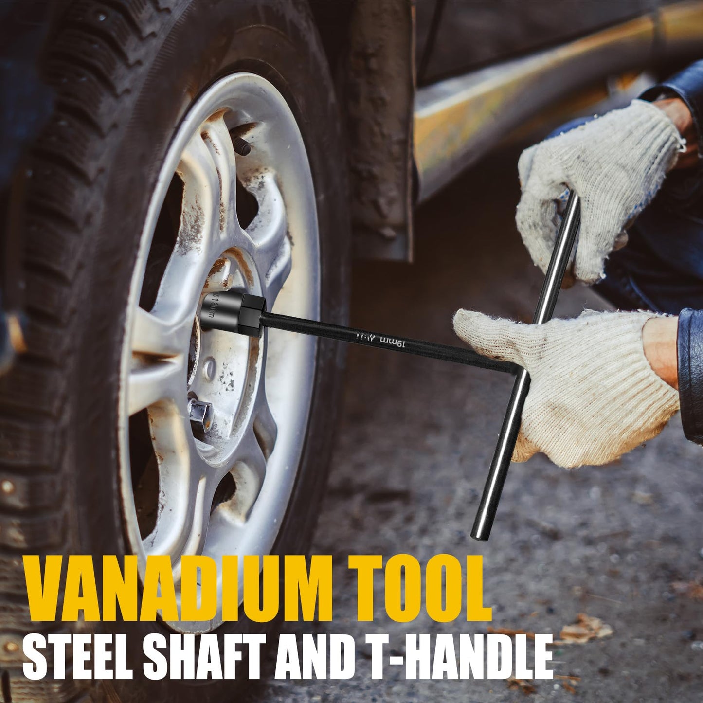 pgroup T-Handle Metric Socket Wrench Set 6-Point (6mm-19mm) Chrome Vanadium Steel