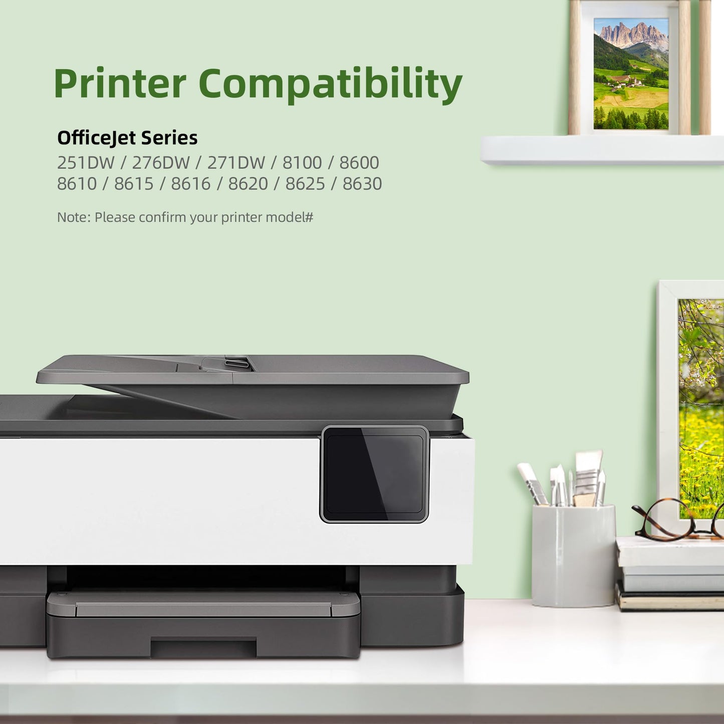 950XL 951XL Ink Cartridges Combo Pack Compatible for HP 950 951 Ink Cartridges Combo Pack Use for HP OfficeJet Pro 8600 8610 8615 8620 8100 8630 8660 8640 276DW 251DW, 4 Pack Black Cyan Magenta Yellow