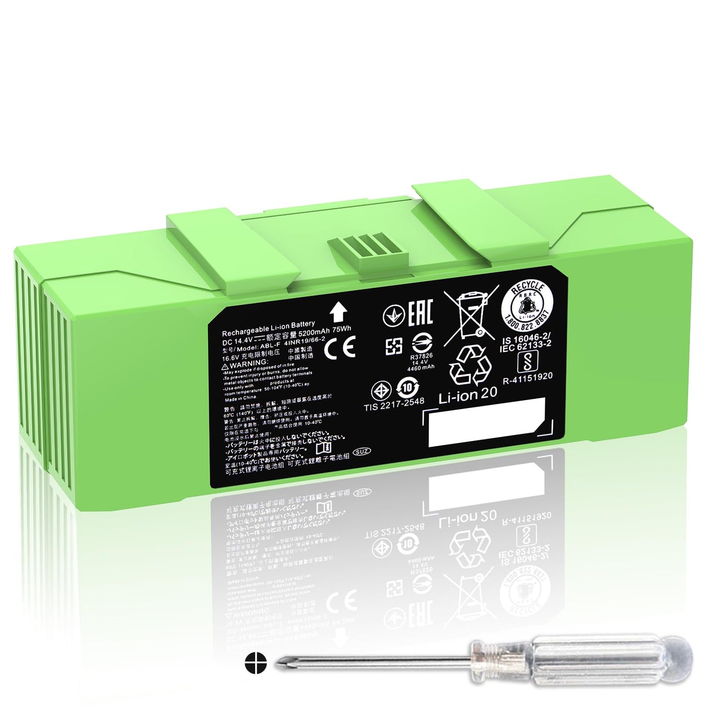 Dentsing ABL-F 75Wh Battery for iRobot Roomba i7 i7+ j7 j7+ 7158 7150 7550 7558 i3 i3+ 3150 i4 i4+ 4150 i8 and e5 e6 e5150 e6198 Replacement Battery for Roomba i & e & j Series 5200mAh