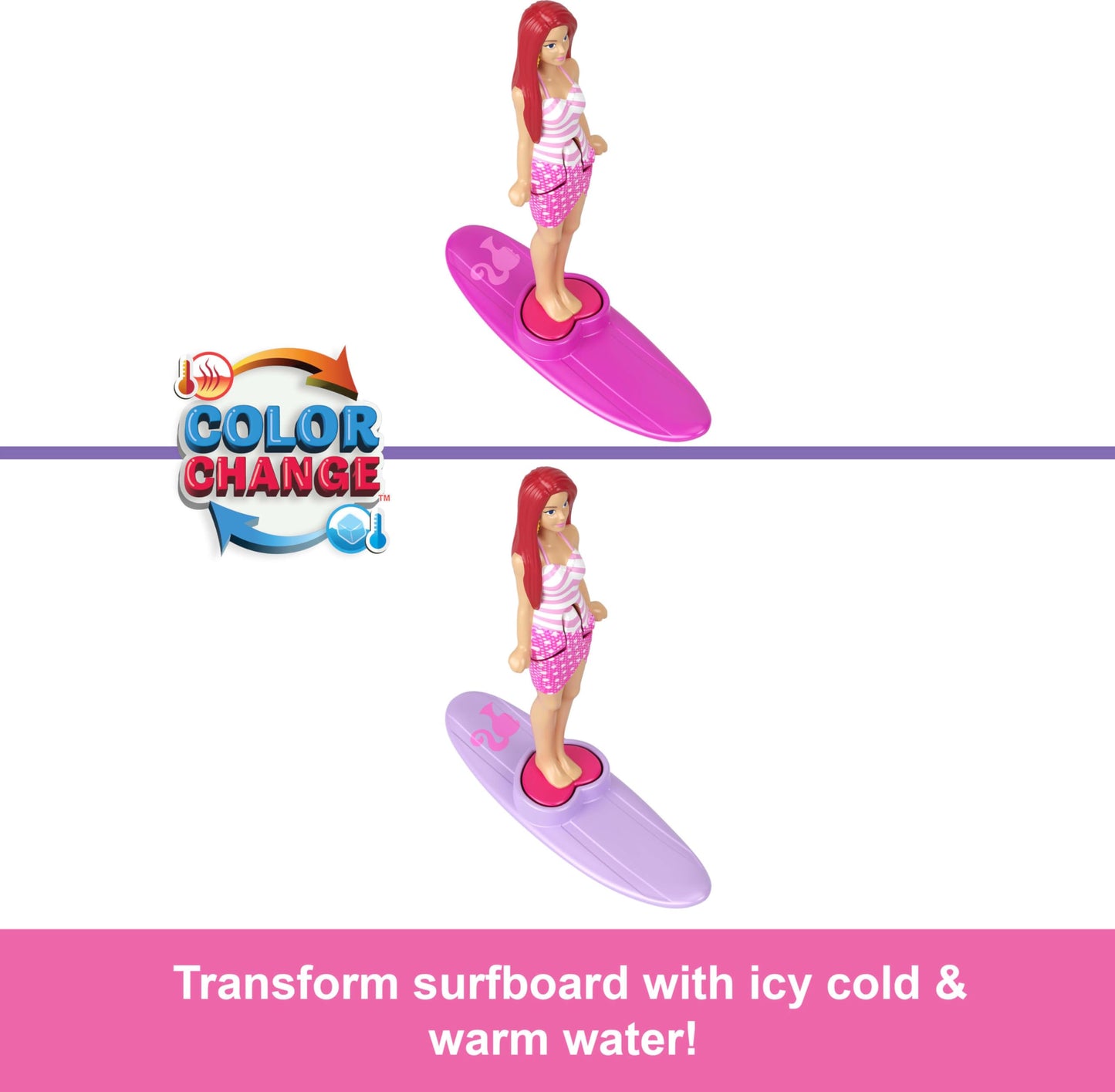 Barbie Mini Barbie Land 4-Pack Doll & Toy Vehicle Set with 4 1.5-inch Barbie Dolls & 4 Iconic Toy Vehicles with Color-Change Surprise