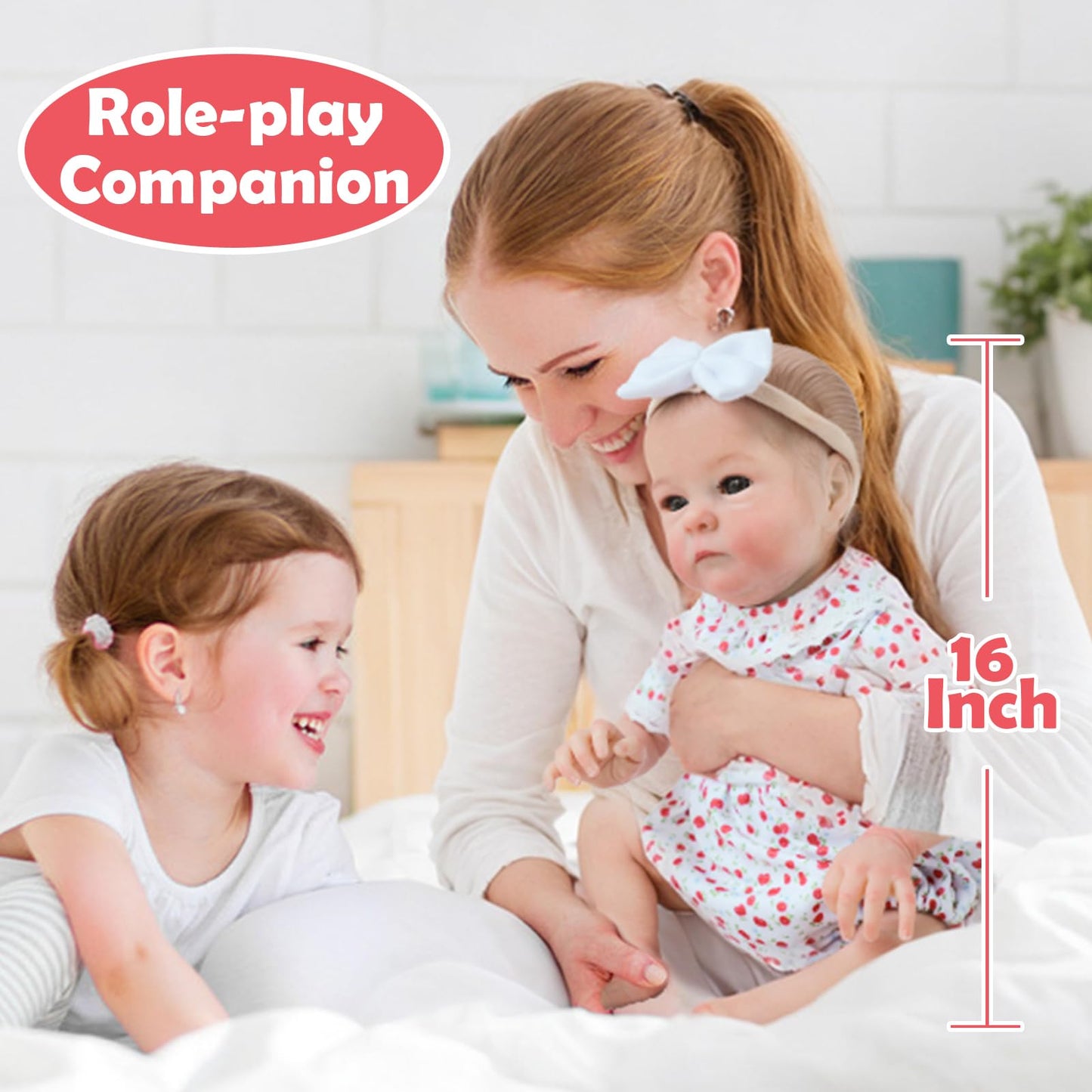 SCOM Realistic Reborn Baby Dolls Tink - 16 Inch Vinyl Preemie Baby Doll, Poseable Real Life Baby Girls Dolls with Soft Weighted Cloth Body Newborn Baby Doll Gift Toy for Boy or Girl Ages 3+