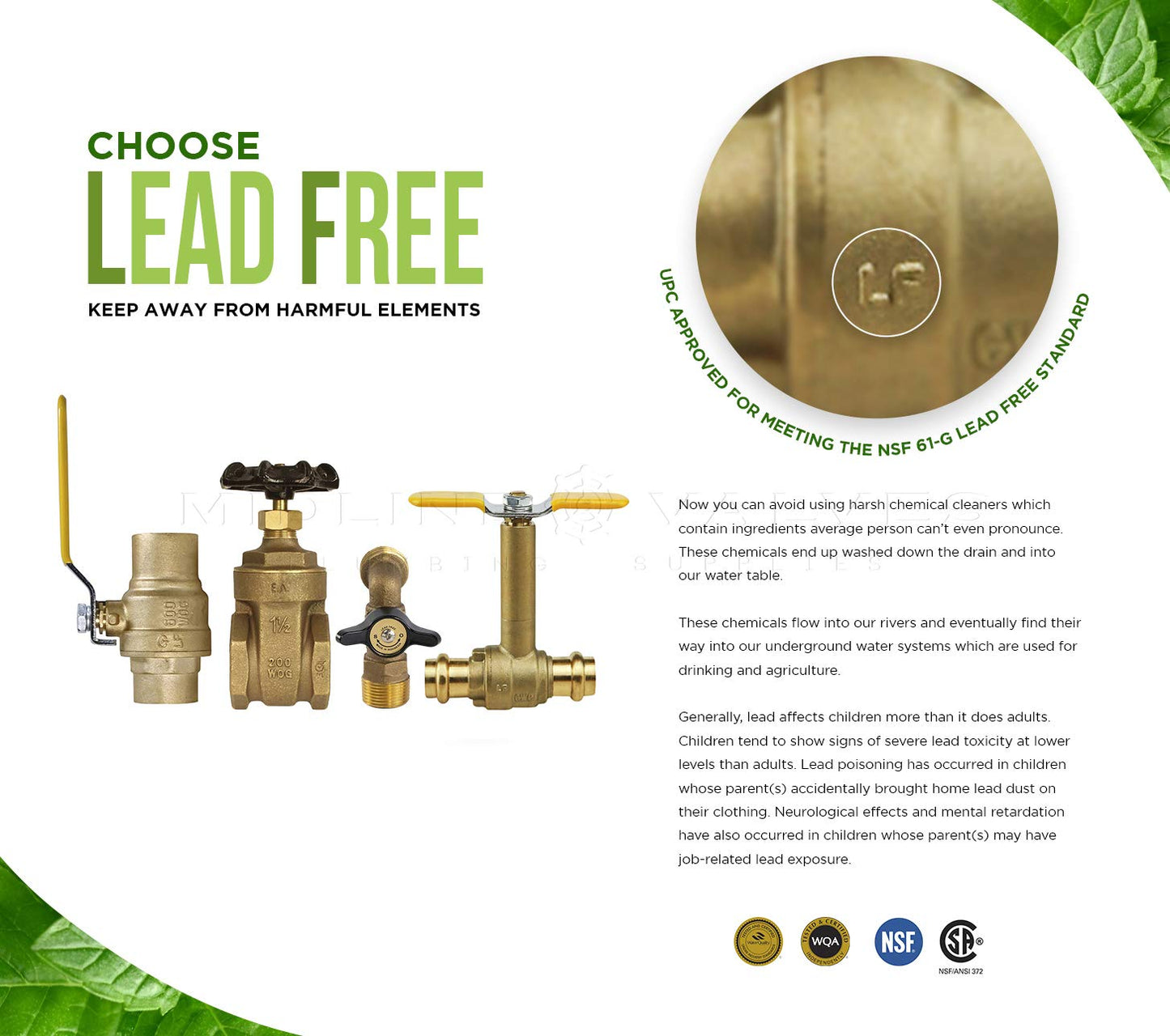 Midline Valve 532VLV012 Double-O-Ring Press Ball Valve, with 1/2 in. Connections, Full Port, Water Shutoff, Brass (Pack of 5)