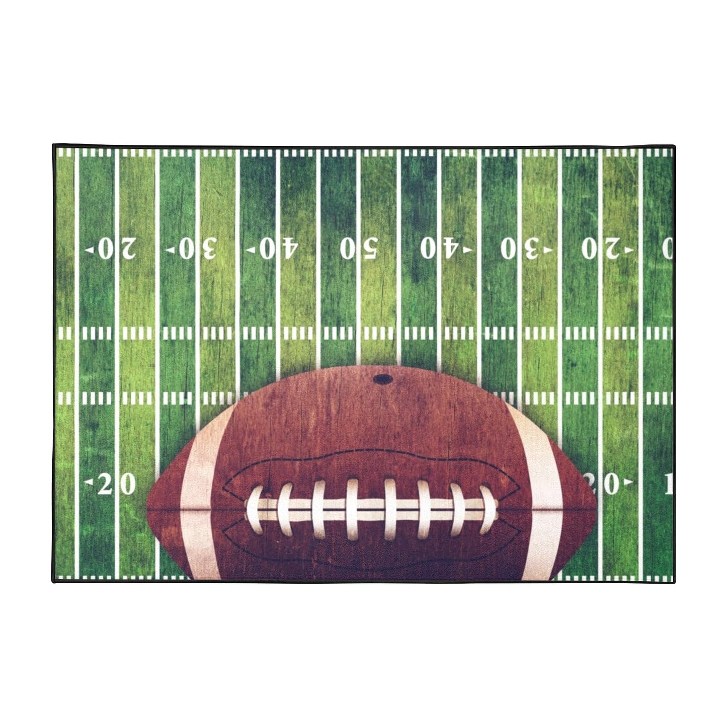 Sports Area Rug Retro American Football Field and Rugby Floor Mat Non-Slip Rug for LivingRoom Dining Dorm Room Bedroom Home Decor Carpet 83X59inch
