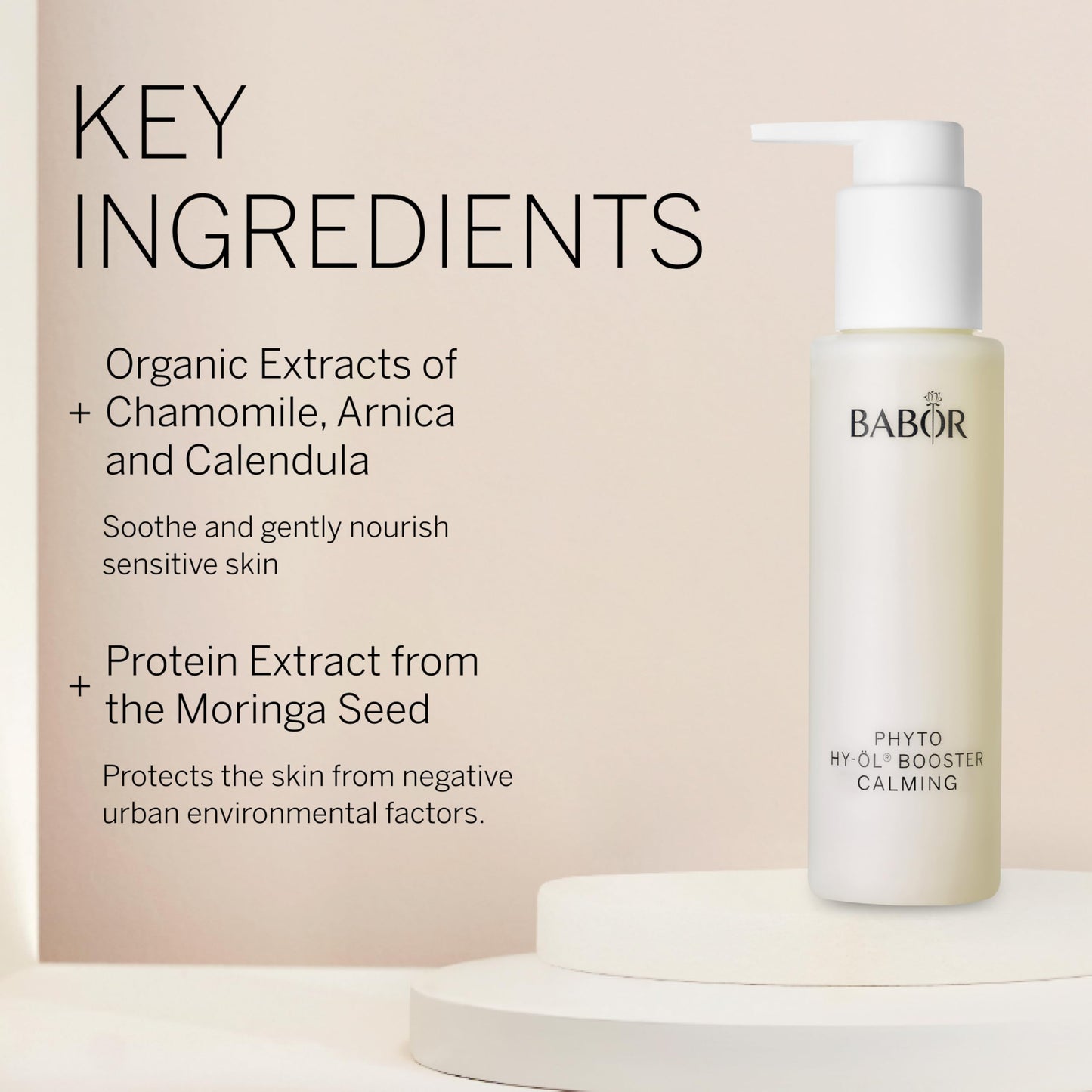 BABOR Phyto HY-OL Booster Calming for Sensitive Skin, Facial Cleanser for Use with Hy Oil, with Lime Blossoms, Vegan Formula, 100 ml