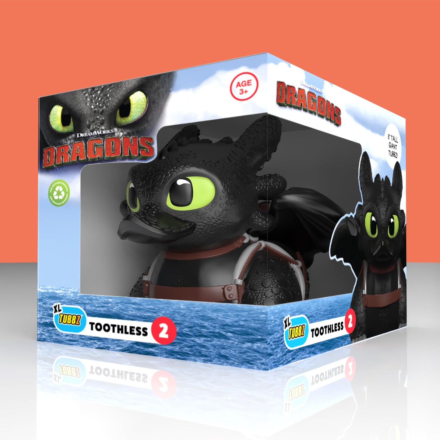 TUBBZ XL: How to Train Your Dragon - Toothless Giant Cosplaying Rubber Duck Collectible Figure
