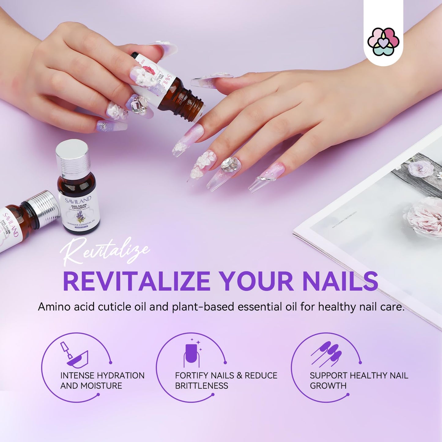 SAVILAND Acrylic Nail Kit with Drill: Professional Nails Kit Acrylic Set with Everything for Beginners Acrylic Powder Liquid Nail Brush Essential Oils Cuticle Remover & Cuticle Oil Kit Home Salon DIY