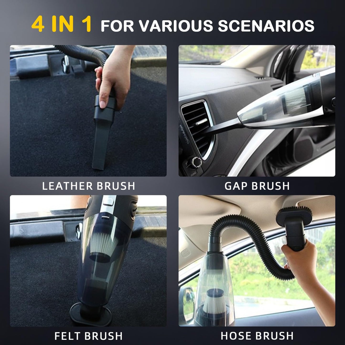 Silbingan Mini Vacuum Cleaner Cordless Handheld, Rechargeable Portable Car Vacuum with LED Light, Small Lightweight Hand Vacuum for Home, Pet Hair, Dust, Sofa, USB Charging