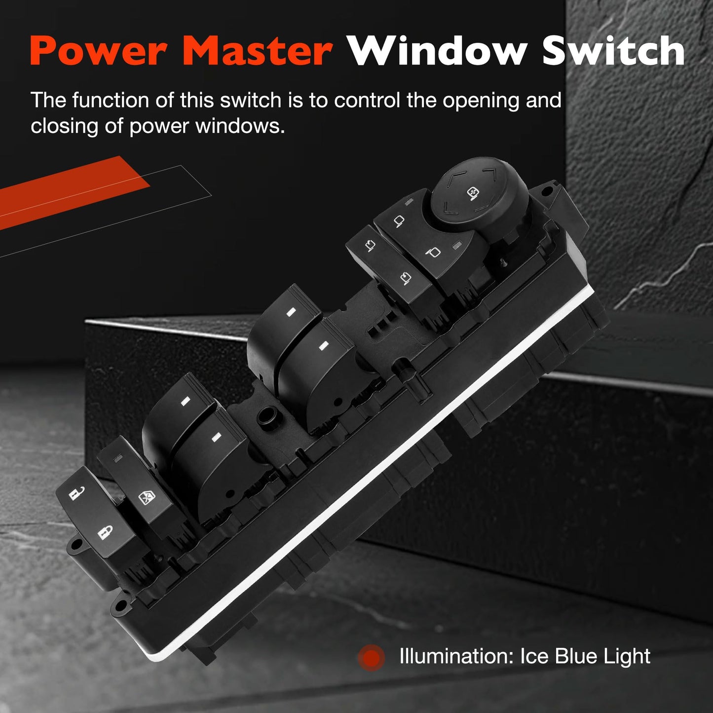 20835553 Driver Side Power Master Control Window & Mirror & Door Lock Switch - Fit for 2007-2014 Chevy Avalanche Cheyenne Tahoe Silverado Suburban/GMC Sierra Yukon XL 1500 2500 3500 Cadilla Escalade