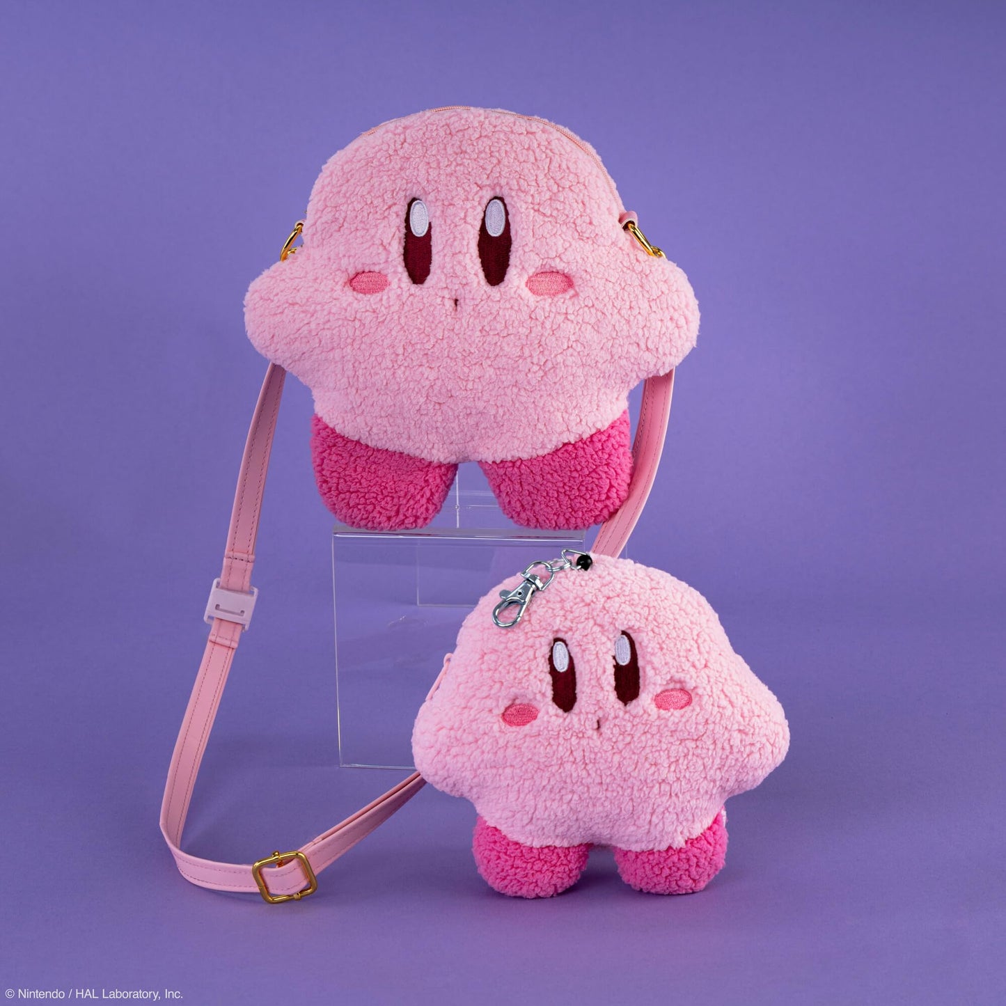 Tomy Mofulatto Kirby Plush Crossbody Bag - Officially Licensed Pochette with Zippered Closure for Small Accessories - 8 Inch - Valentine's Day Gifts for Her - Ages 14 Years+