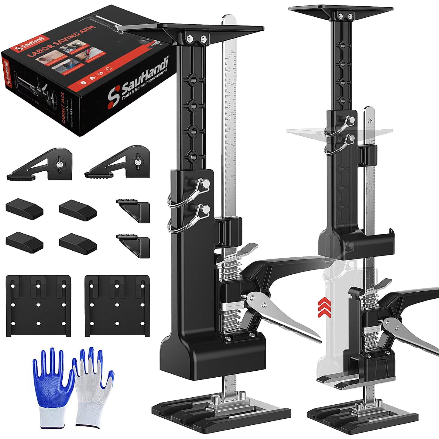 SauHandi Cabinet Jacks for Installing Cabinets,3rd Hand Support System with 365 LB,Hand Lifting Jack Tool,23.4 inches Third Hand Tool Adjustable Support Pole Installing Cabinet Jack