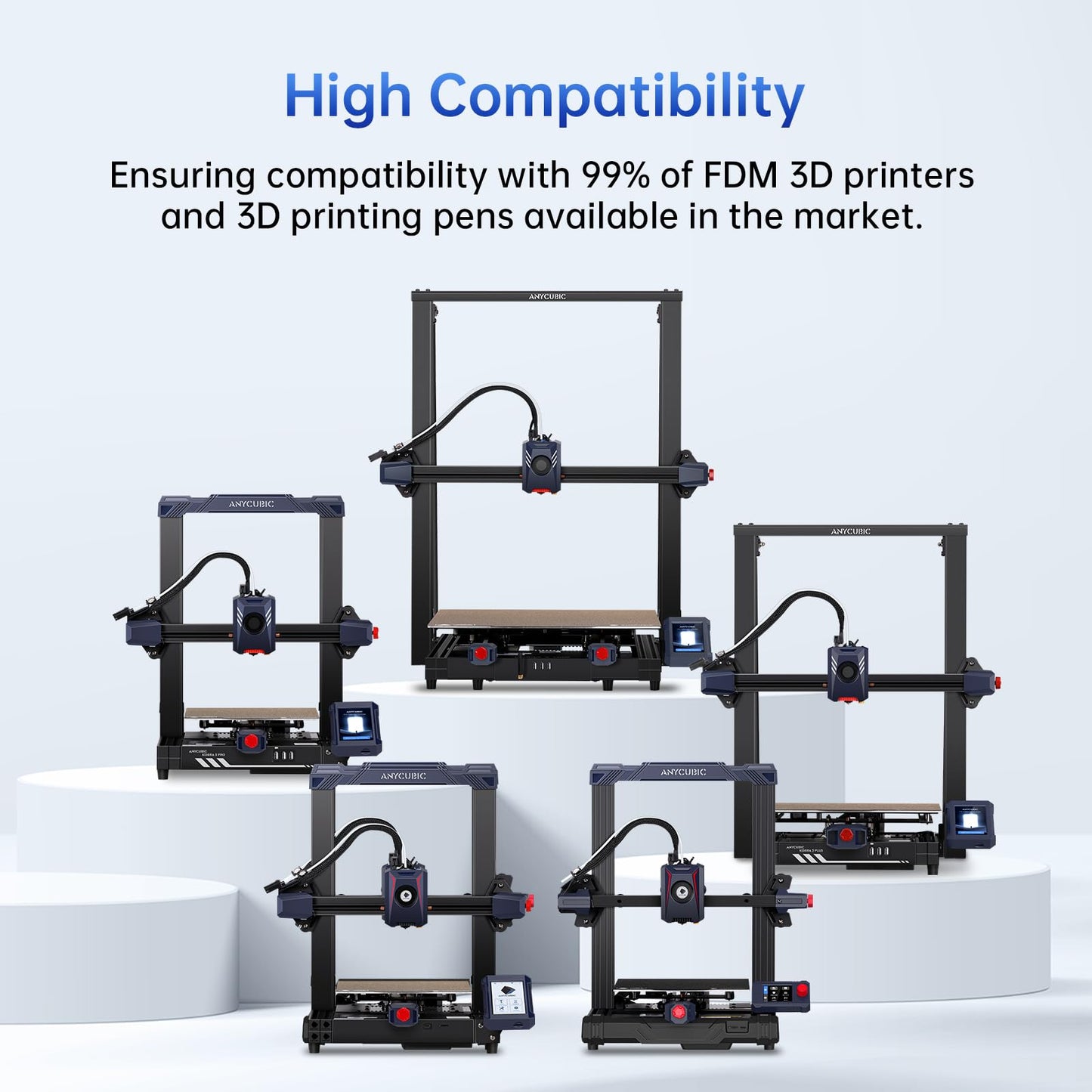 ANYCUBIC PLA Plus (PLA+), 3D Printer Filament 1.75mm Bundle, High Toughness, Dimensional Accuracy +/- 0.02mm, Print with Most FDM 3D Printers, 1KG Spool, 2kg, Black + White