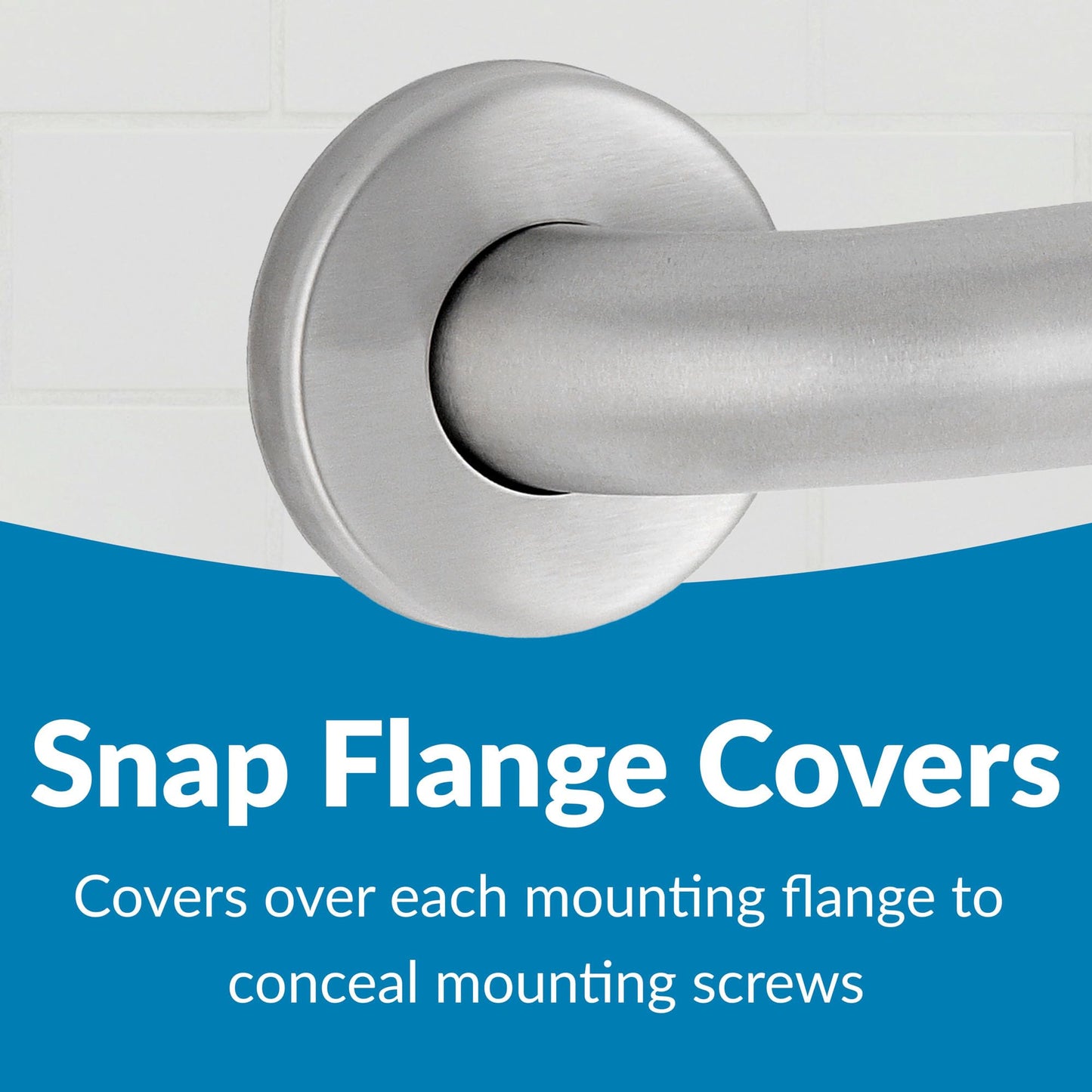 Concealed Mounting with Diameter Snap Flange Grab Bar Grab Bar Size: 36"