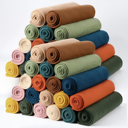 40PCS Vintage Fleece Blankets Bulk 50 X 60, Soft Lightweight Throw Blanket Kit Cozy Blanket Bulk for Bed Sofa Couch Warm Pet Fleece Blanket Set for Wedding Homeless Home Office Travel Gift for Seasons