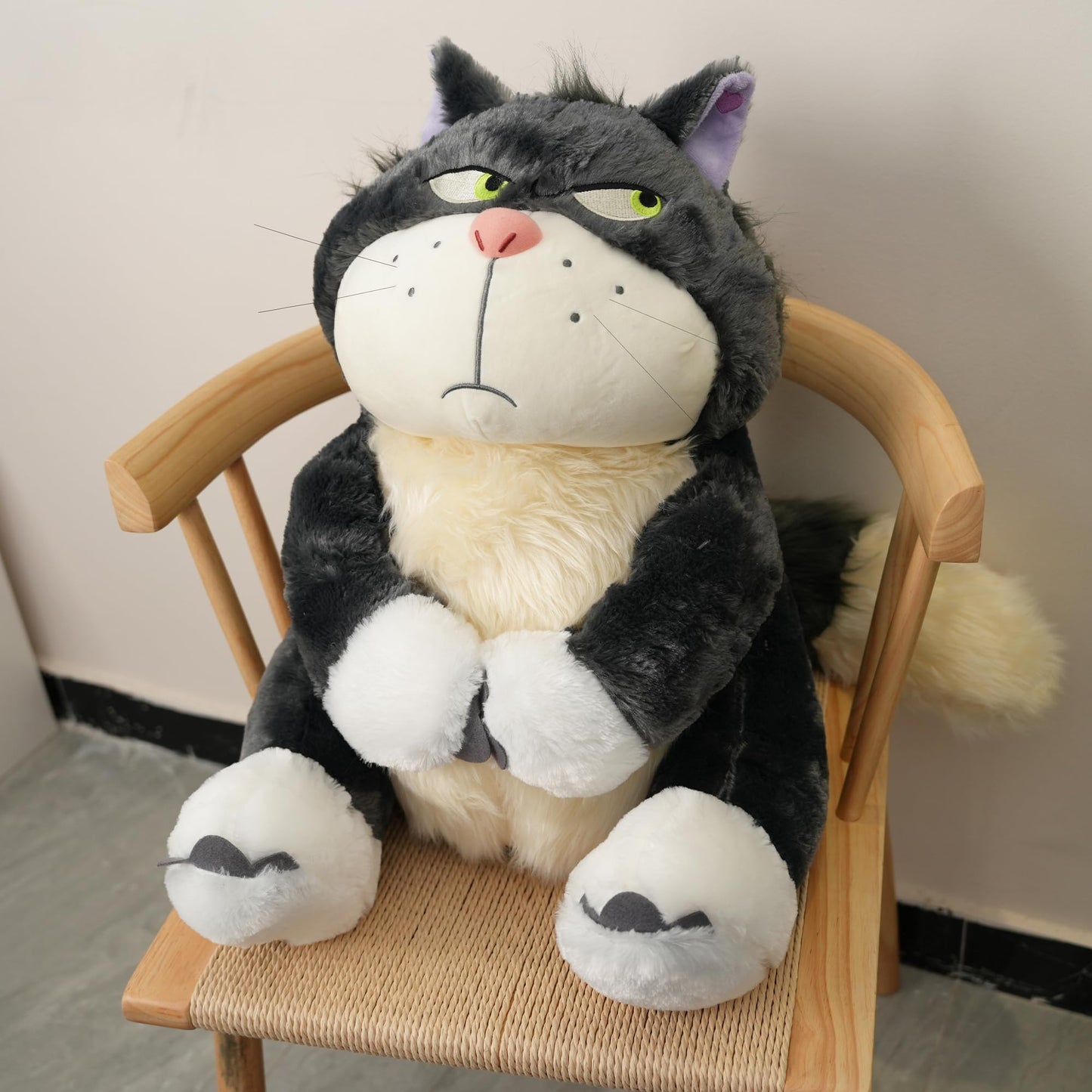 Juju Lucifer Cat Plush (26 in) - Large Stuffed Animals - Big Stuffed Animal Plushie - Giant Stuffed Animal Cute Plushies - Cat Stuffed Animals Black Cat Plush - Big Stuffed Animals Cat Stuffed Animal