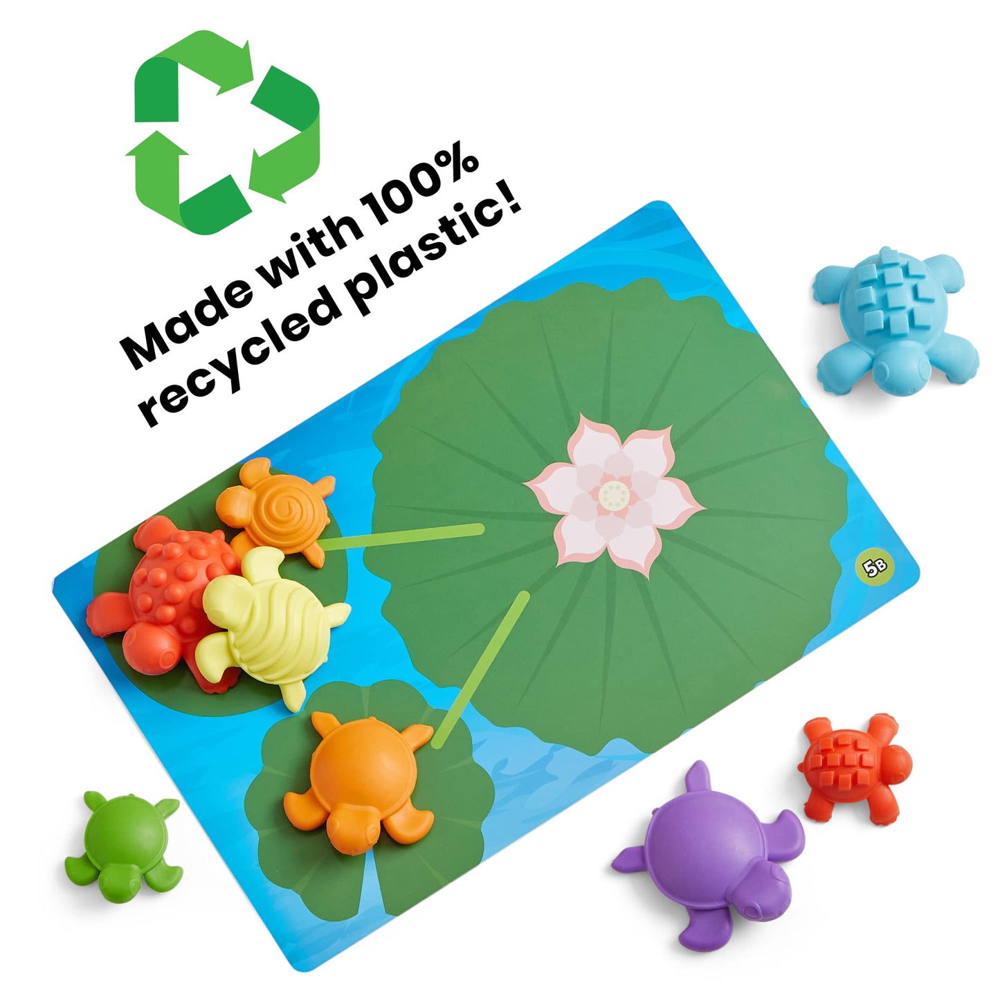 Learning Resources Maths Activity Set Tactile Turtles Numbers Learning for Toddlers, Math Counter for Children, Colour Sorting Toy, Sensory Game with Turtles, Montessori