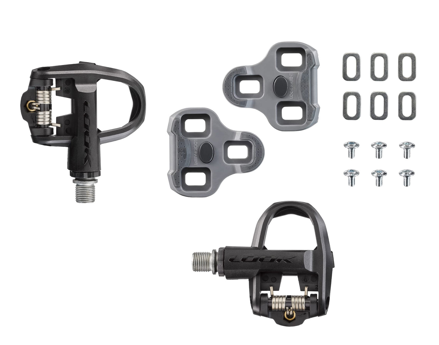 LOOK Cycle - KEO Classic 3 Bike Pedals - Clipless Pedals, 400 mm² Platform Area - Easily Adjustable Tension - Composite Body Material - Chromoly Spindle - Color Black