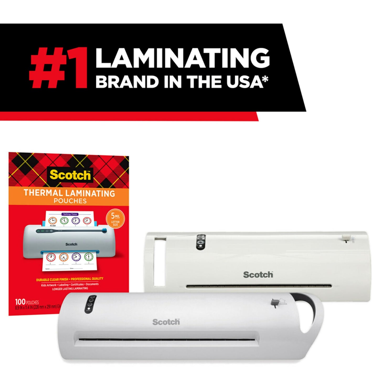 Scotch Thermal Laminating Pouches, Clear, Fits Letter Sized (8.9 in. × 11.4 in.) Paper, 150 Pouches