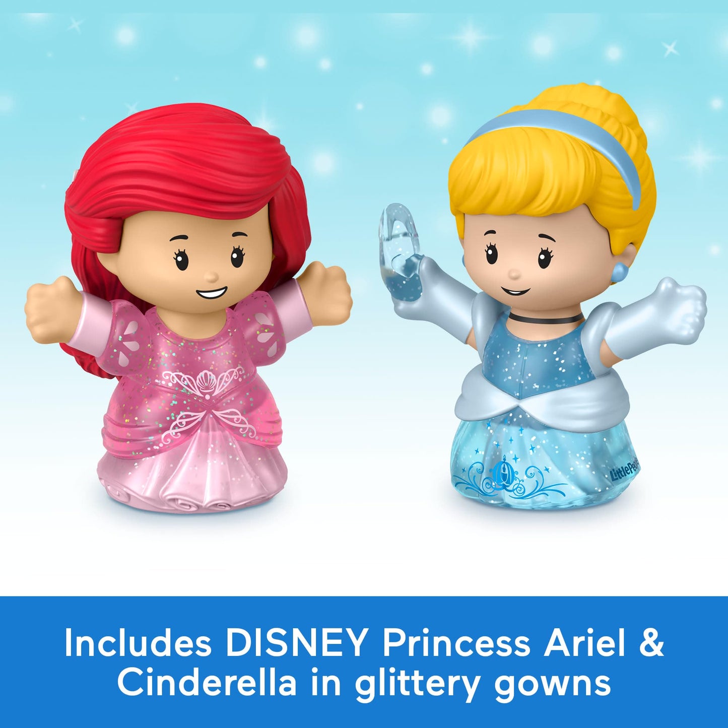 Fisher-Price Little People Toddler Toy DISNEY Princess Shimmer & Glow Dress Shop Playset & 2 Figures for Pretend Play Kids Ages 18+ Months