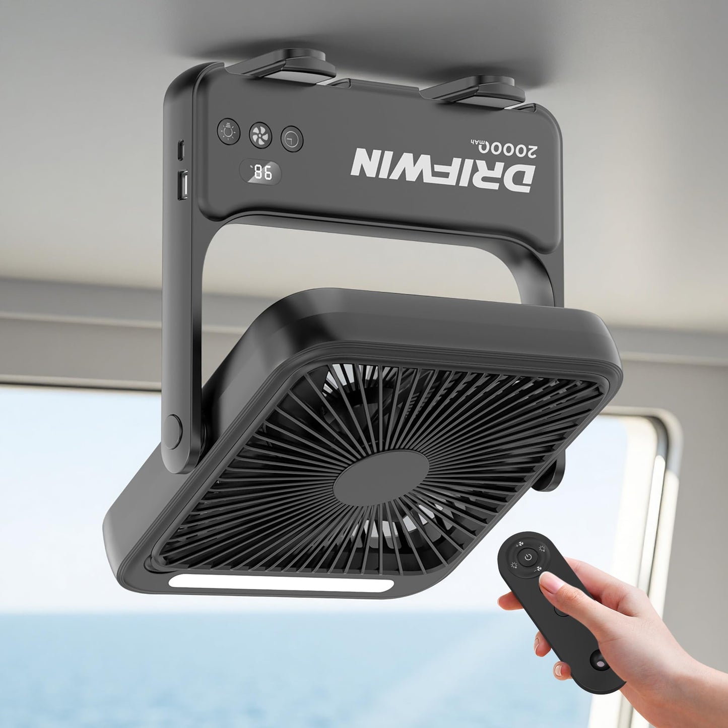 20000mAh Magnetic Cruise Approved Fan with Night Light, Ultra-Slim Travel Fan, 4-Speed, Hook Design, Portable Fan for Cruise Ship Cabin, Bedroom Sleeping, Camping, Travel & Cruise Essentials 2026