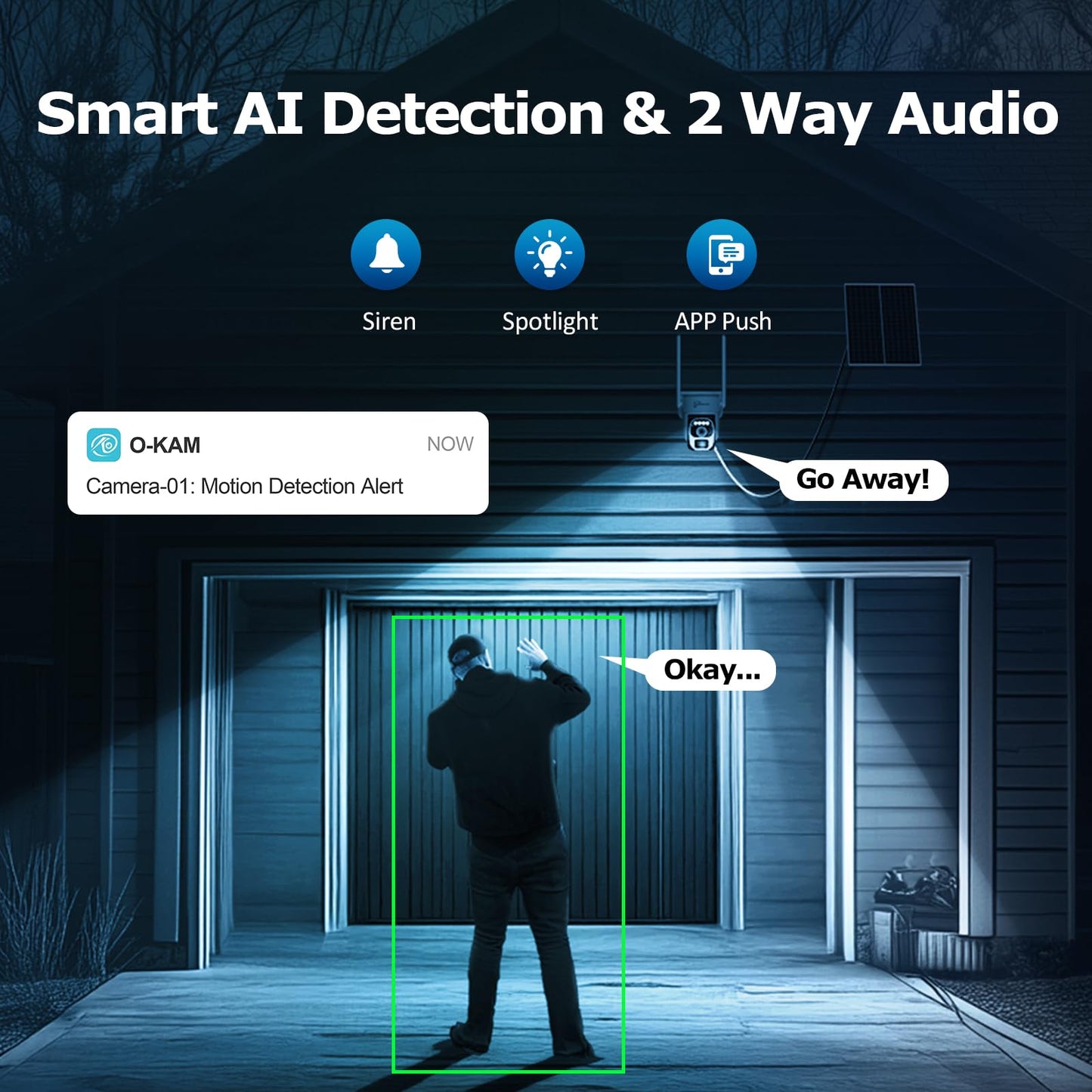 4G LTE Cellular Security Camera Outdoor Wireless with 360-Day Unlimited SIM Data, No WiFi Security Camera Solar Powered, Remote Monitoring, Motion Sensor, Human Tracking, 360° Viewing, Dual Storage