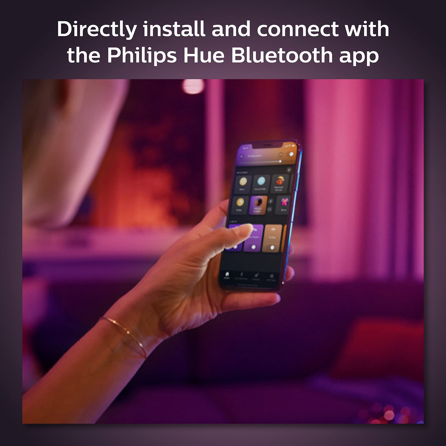 Philips Hue Smart Retrofit Recessed Lighting 4 inch - White and Color Ambiance Color-Changing Light - 850 Lumen - Control with Hue App - compatible with Alexa, Google Assistant, Apple Homekit - 1 Pack