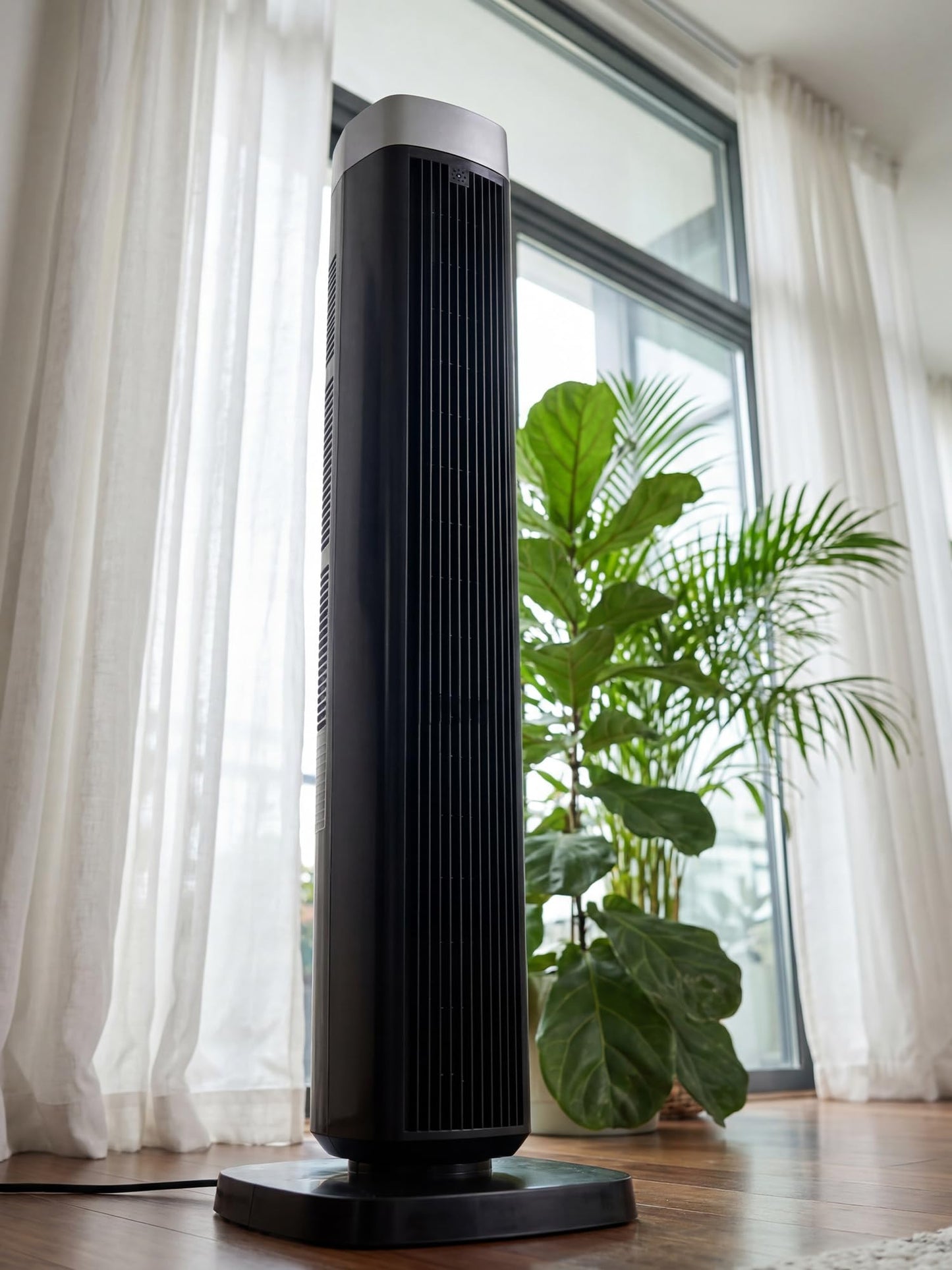 Uthfy 41" Tower Fan for Bedroom, 120° Oscillating Standing Fan with 24H Timer, Built-In Aromatherapy Box, Remote Control, 25ft/s High-Speed, 3 Speeds, 3 Modes, Quiet Floor Fan for Room, Home, Office