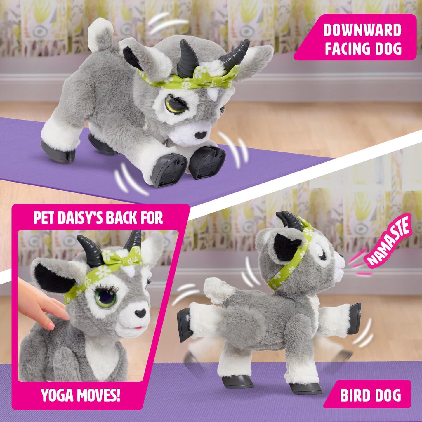 FurReal Daisy the Yoga Goat, Kids Toys for Ages 4 Up, Gifts and Presents