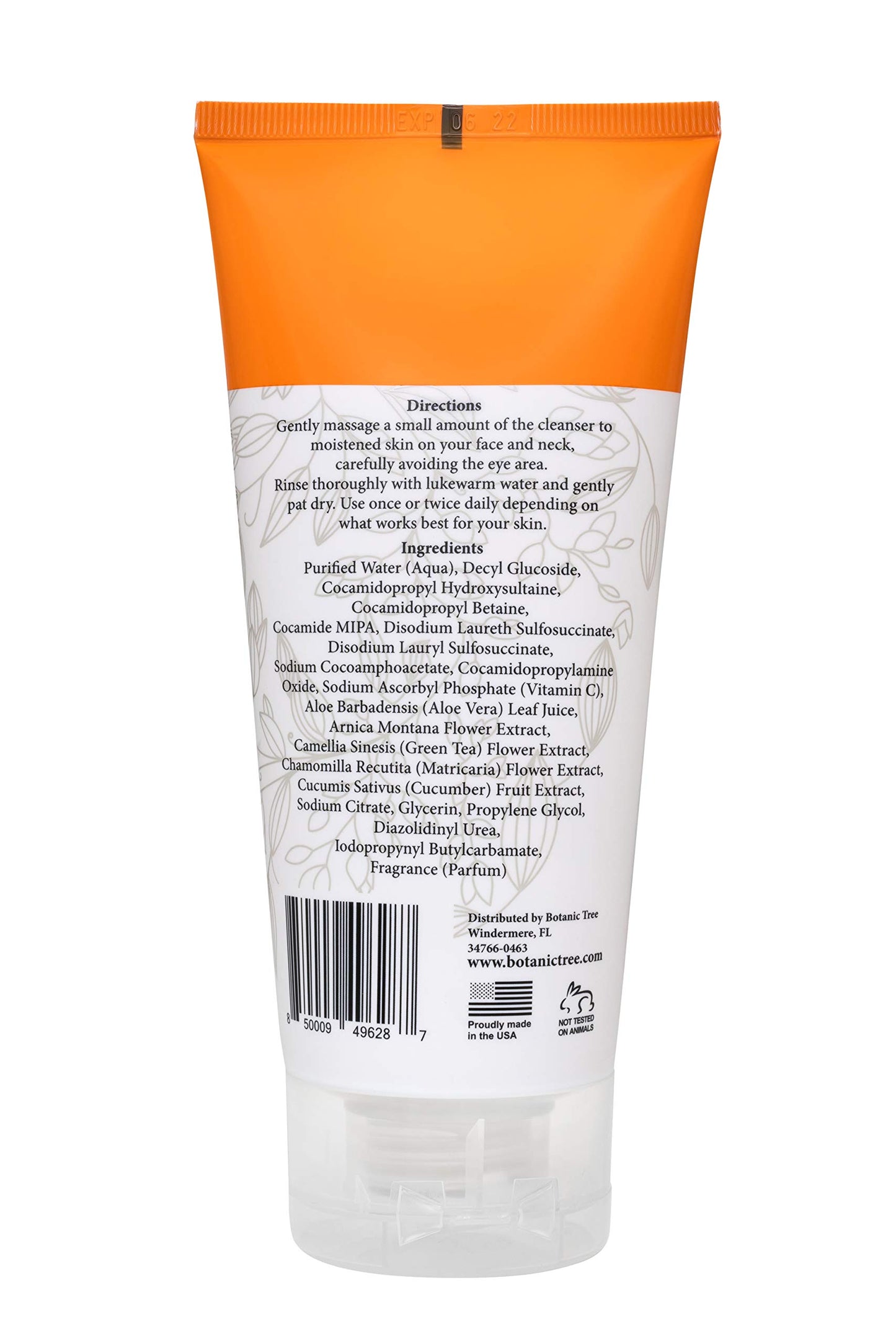 Botanic Tree Double Face Wash Kit - Gentle Facial Cleanser Set of Glycolic Acid Exfoliator Facewash And Vitamin C Cleanser for Women, Men - Natural Exfoliating Scrub Set for Oily, Dry, Sensitive Skin