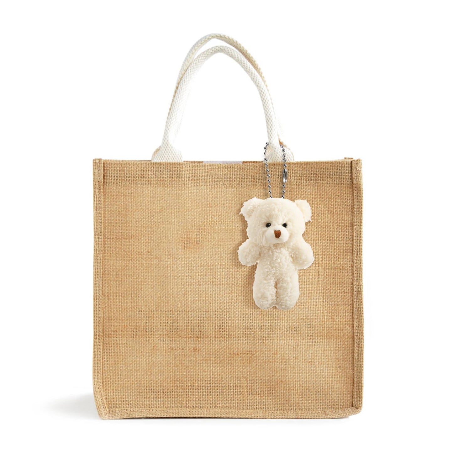 TOPZEA 20 Pack Mini Stuffed Plush Bears, 4.7 Inch Small White & Brown Soft Bear Tiny Keychain Animal Ornament Bulk for Birthday, Valentine's Day, Party Favor, DIY Crafts