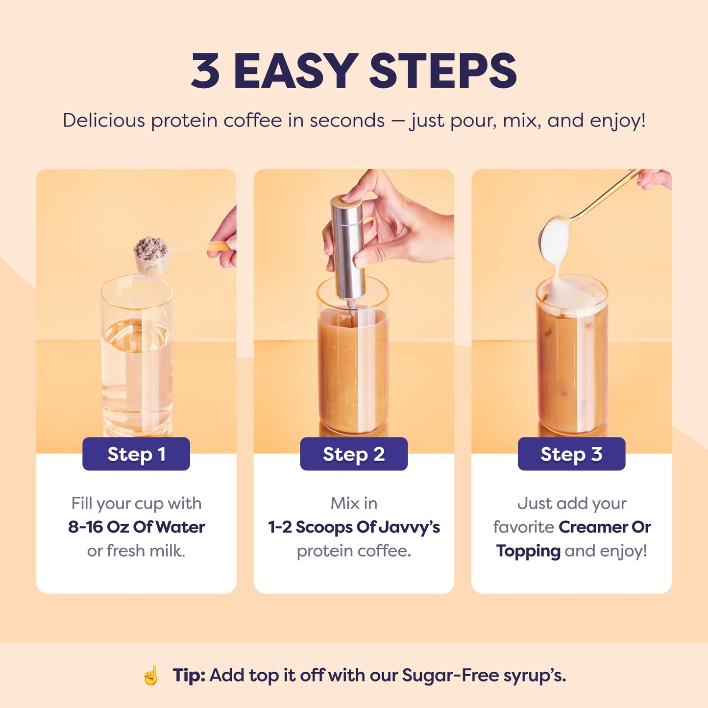 Javvy Protein Iced Coffee - Premium Whey Protein & Iced Coffees, 100% Natural Cold Brew, Zero Artificial Flavors & Sweeteners, 80mg Caffeine, No Added Sugar, 20 Servings, Caramel, 1 Pack
