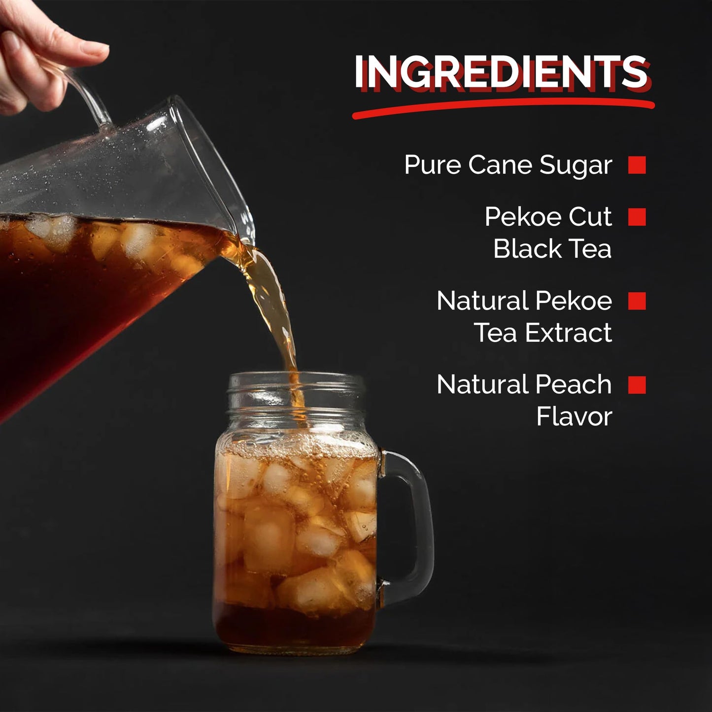 Cane Brew Peach Sweet Tea – Flavored Iced Teas, Family Size Pack – No Boil, Zero Mess – Specialty Cold Brew for Home & Travel, 16 Half Gallon Bags
